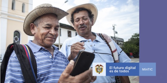 Modernizar el sector de las TIC Dos campesinos hablando