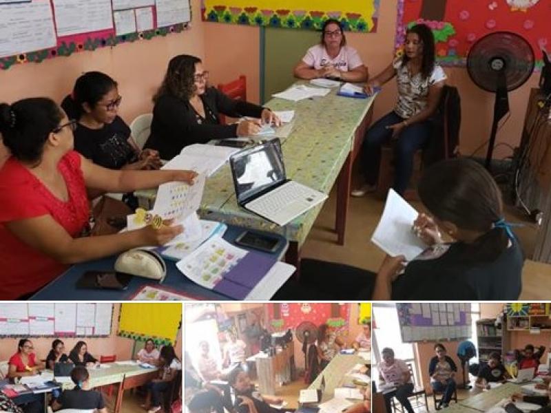 Apoios pedagógicos que atendem a Educacao Infanti Pessoas em reunioes