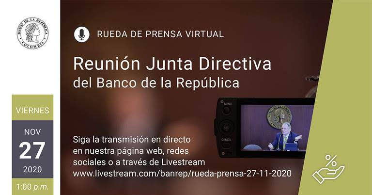 Rueda de prensa virtual / Banco de la República