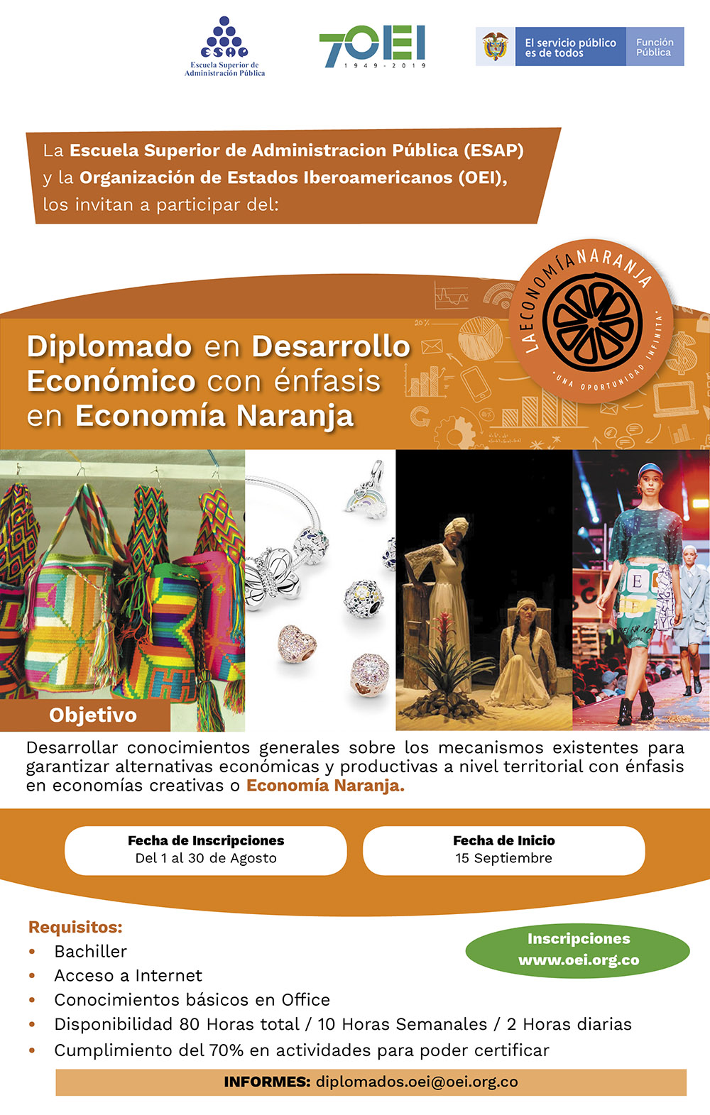 INSCRÍBETE - Desarrollo Económico con énfasis en Economía Naranja INSCRÍBETE - Desarrollo Económico con énfasis en Economía Naranja