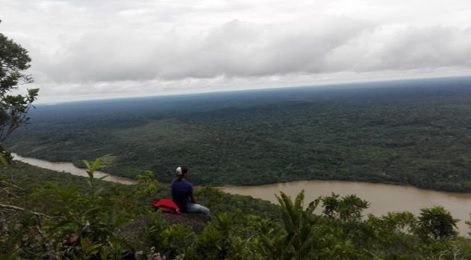 A lo alto del Amazonas mirando el rio