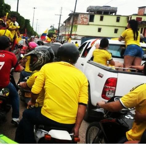 Calles de la ciudad de Leticia en caravanas