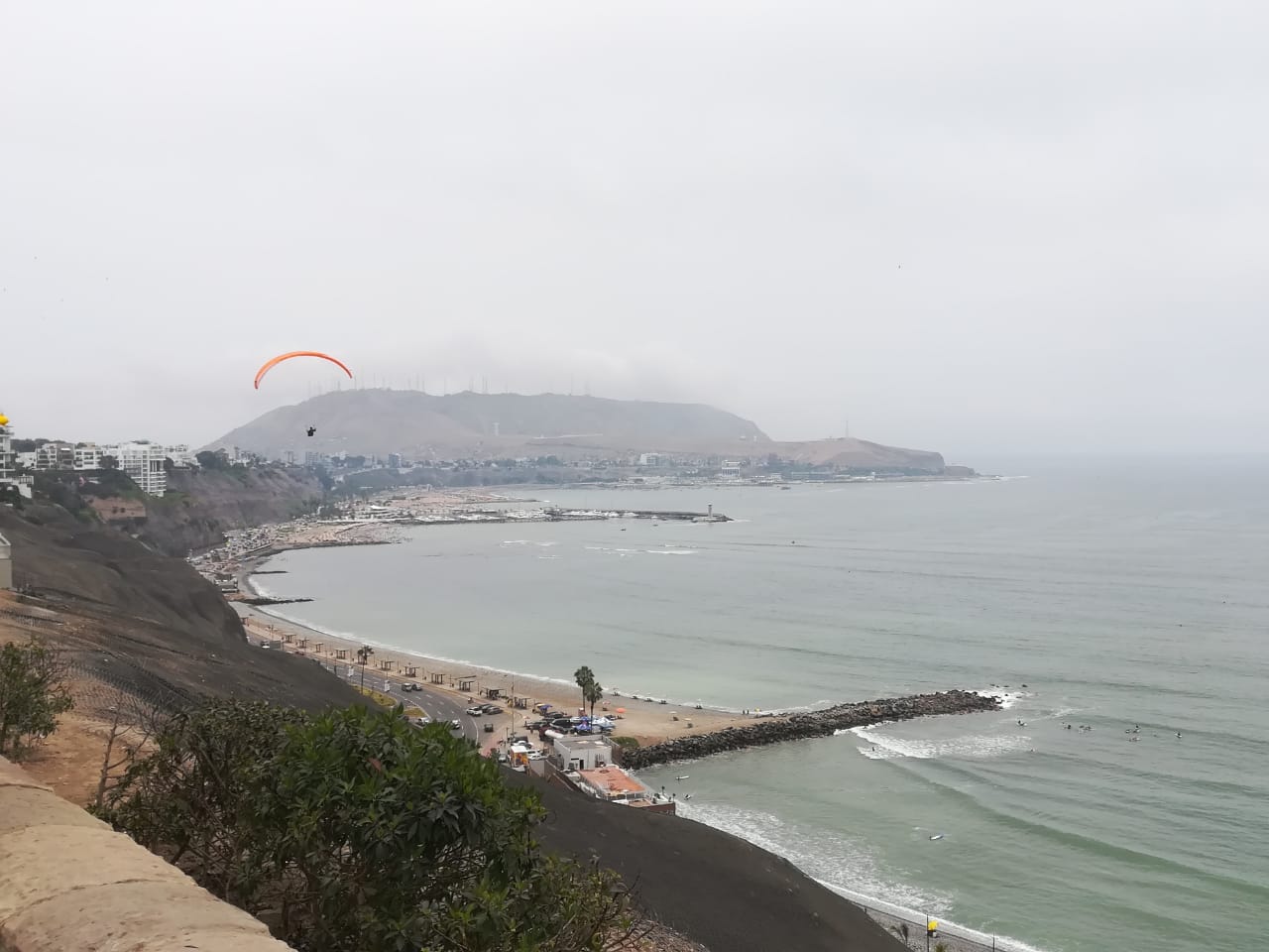 Vista al mar en las costa 