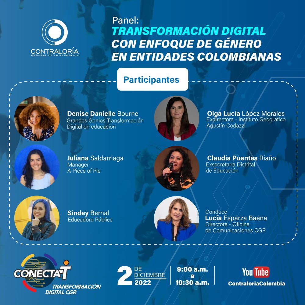 Participa en el panel Transformación Digital con Enfoque de Género en Entidades Colombianas image for Participa en el panel Transformación Digital con Enfoque de Género en Entidades Colombianas