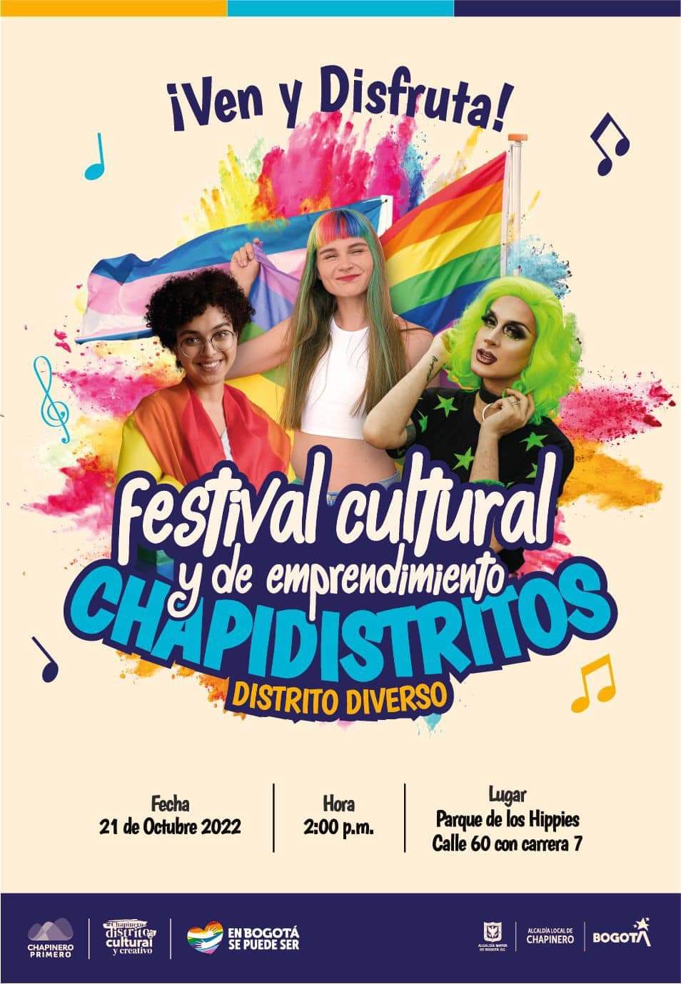 image for Llegó el Festival Cultural y de Emprendimiento 🏳️‍🌈🏳️‍⚧️ #ChapineroDistritoDiverso!