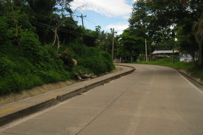 Via los lagos llegando a una curva