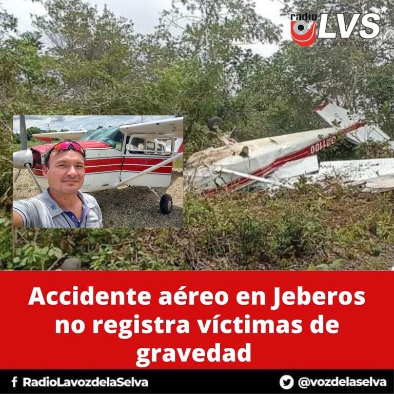 Aeronave que sufrió accidente aéreo no trasladaba pasajeros image for Aeronave que sufrió accidente aéreo no trasladaba pasajeros