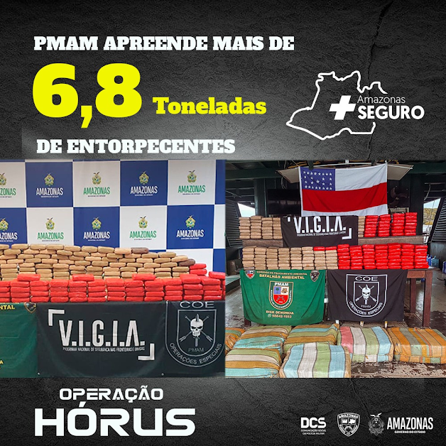 PMAM apreende mais de 6 toneladas de drogas image for PMAM apreende mais de 6 toneladas de drogas