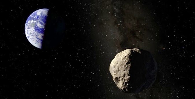 Imagen de asteroide acercandose a la tierra