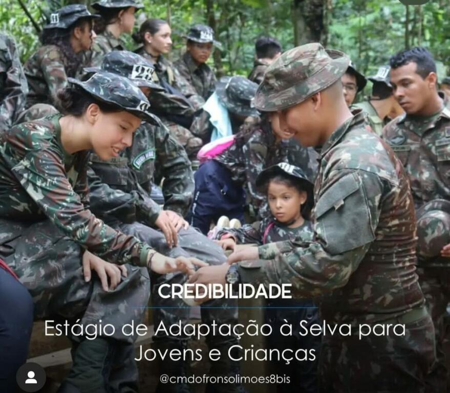 Exército realiza Estágio de Adaptação à Selva para crianças e jovens image for Exército realiza Estágio de Adaptação à Selva para crianças e jovens