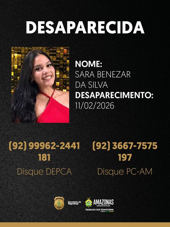 image for Sara Benezar da Silva está desaparecida