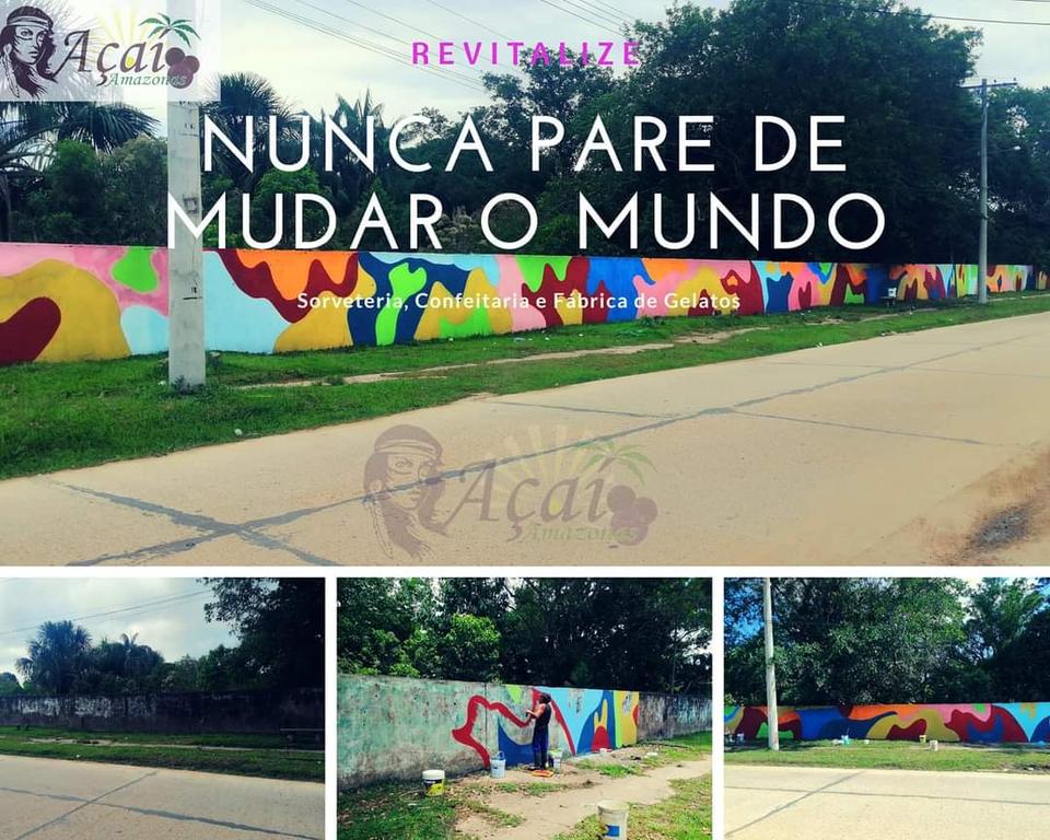 Sorveteria revitaliza muro público para melhorar ambiente image for Sorveteria revitaliza muro público para melhorar ambiente