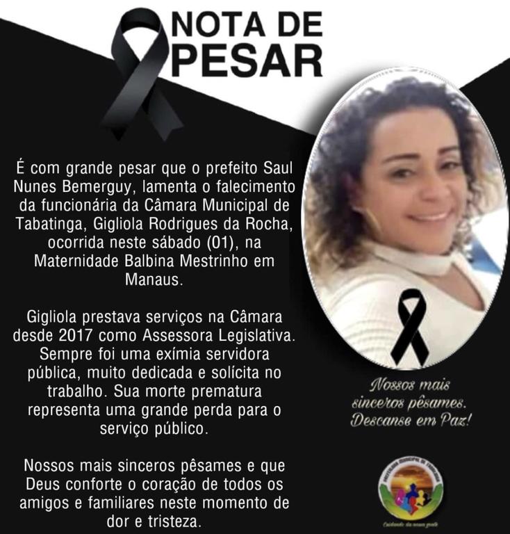 Prefeitura lamenta o falecimento da funcionária da Câmara Municipal image for Prefeitura lamenta o falecimento da funcionária da Câmara Municipal
