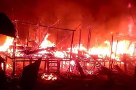 Incendio en Choco Imagen de una casa incendiandose