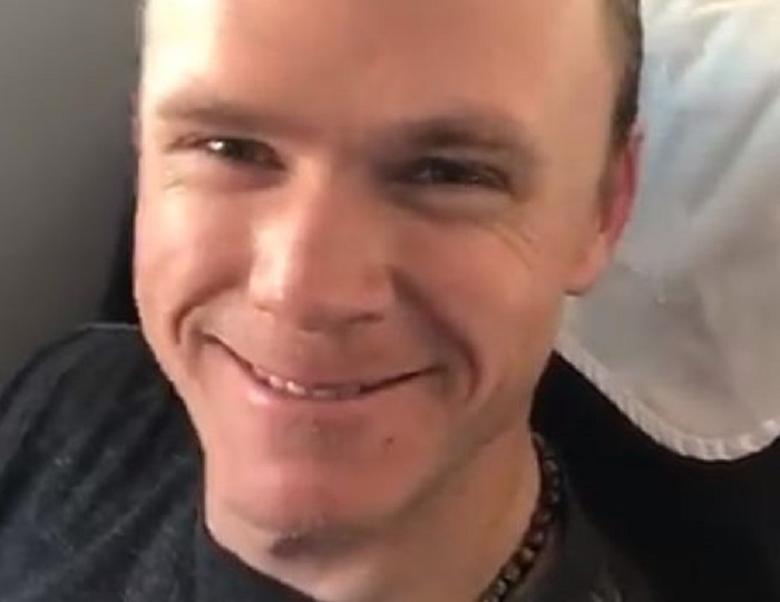  Chris Froome en una foto de solo rostro