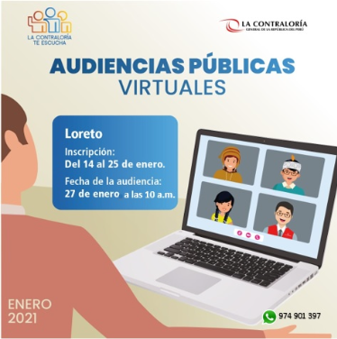 Contraloría te escucha | Audiencia Virtual image for Contraloría te escucha | Audiencia Virtual