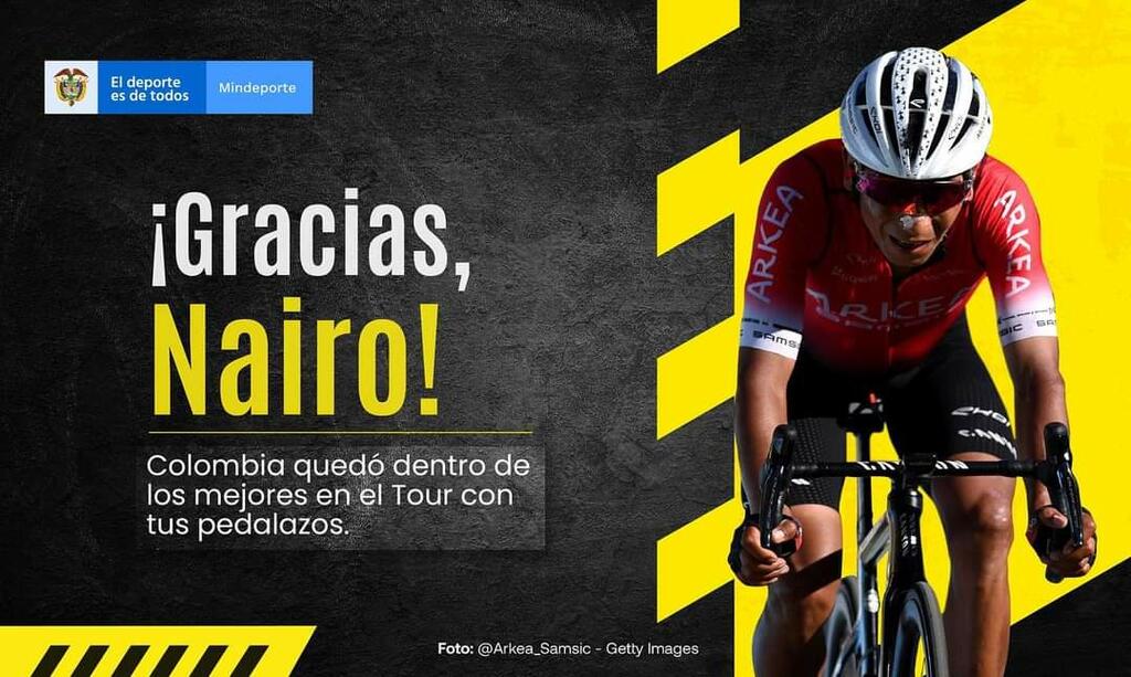 image for Nairo consiguió la sexta posición en TDF2022