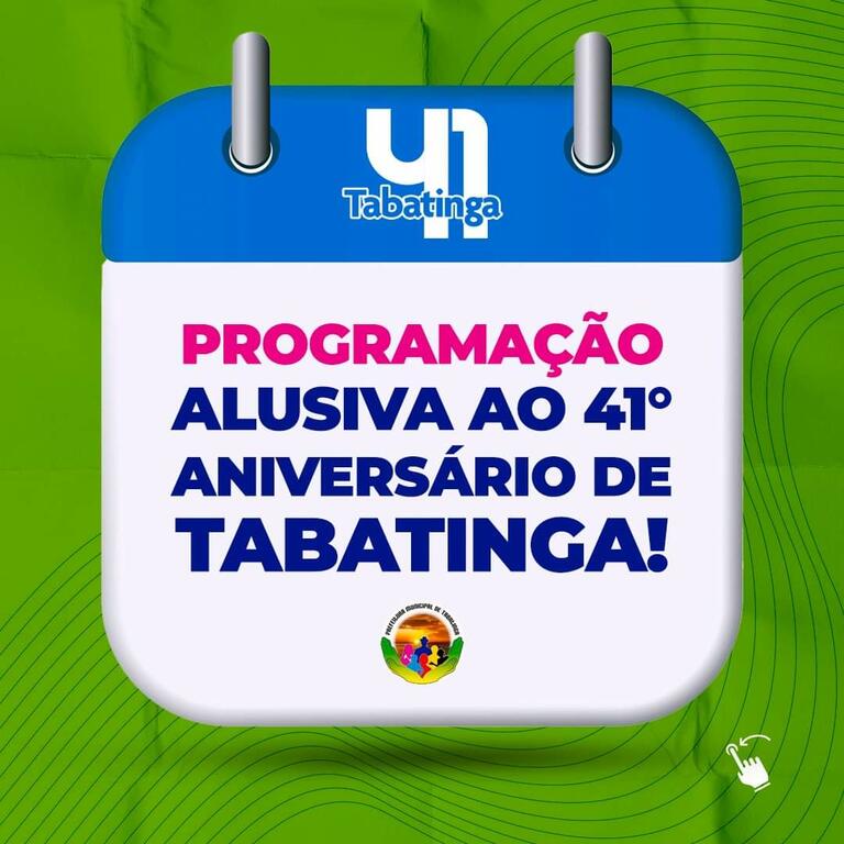 Vamos celebrar os 41 anos de Tabatinga em grande estilo image for Vamos celebrar os 41 anos de Tabatinga em grande estilo