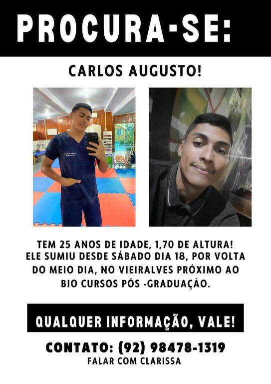 image for Carlos Augusto, 25 anos desaparecido