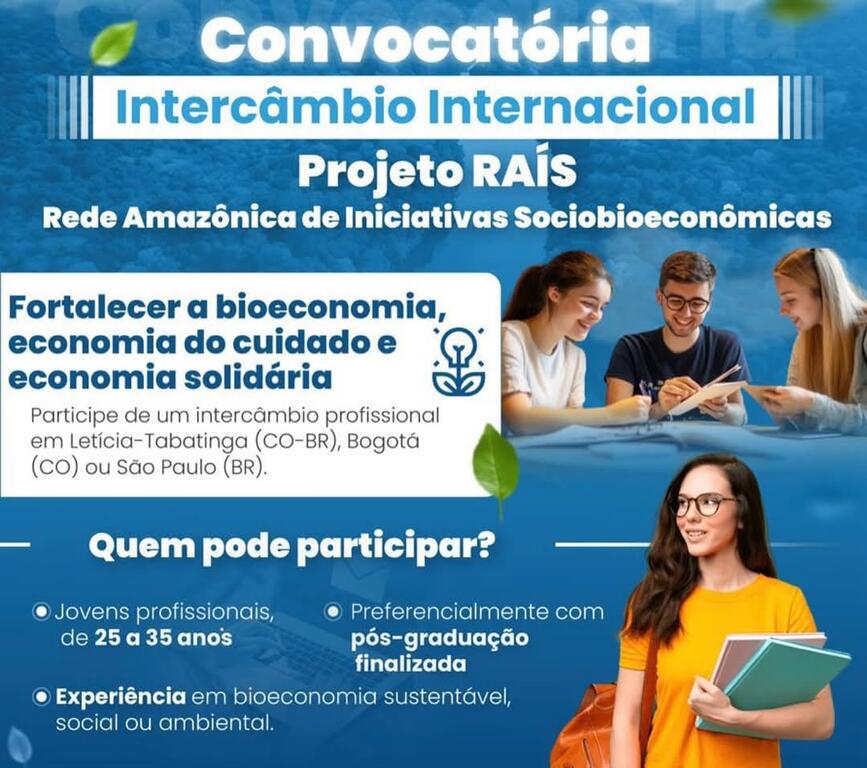 Convocatória de Intercâmbio Internacional do Projeto RAÍS image for Convocatória de Intercâmbio Internacional do Projeto RAÍS