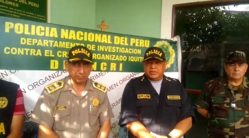 Militares peruanos en una rueda de prensa