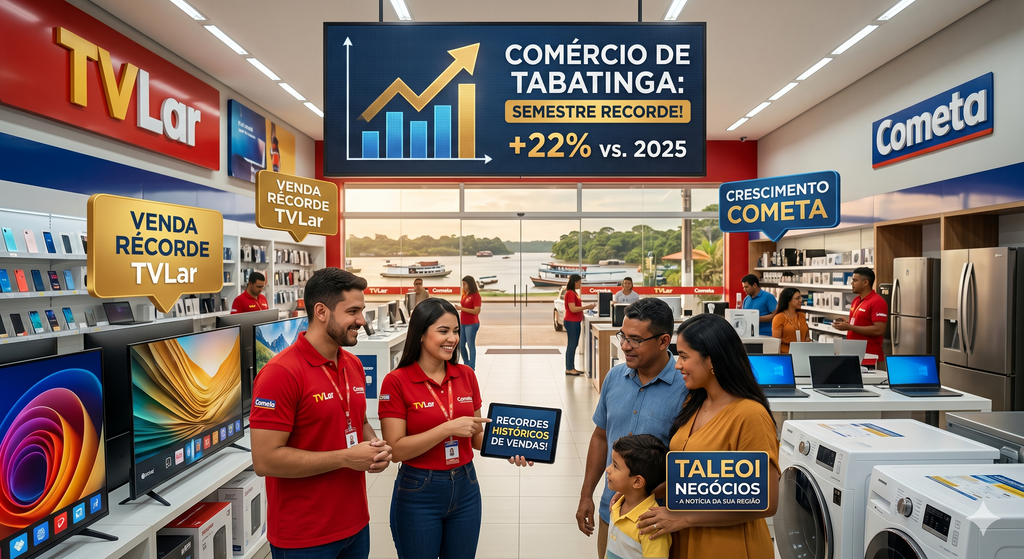 image for Vendas em Tabatinga atingem patamares recordes no primeiro semestre de 2026
