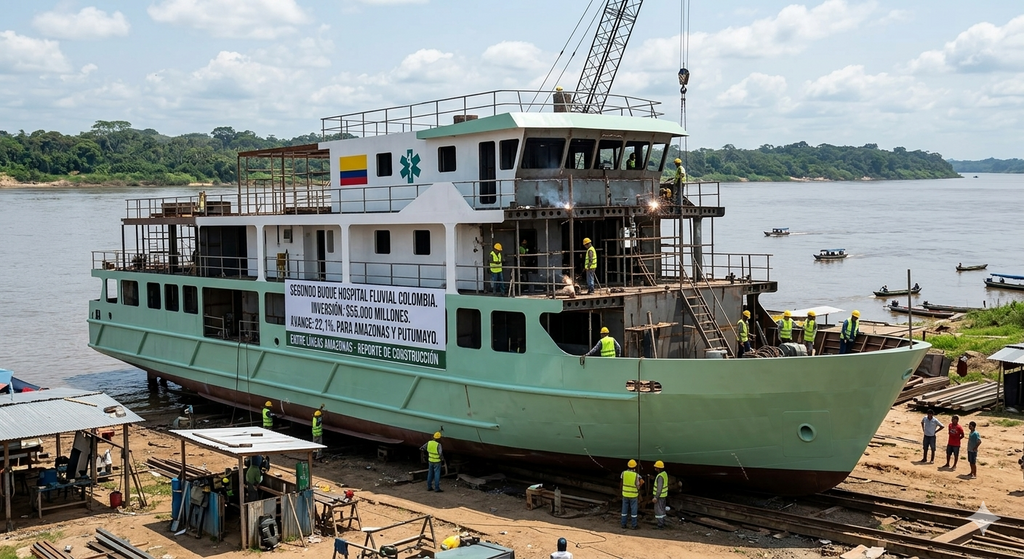 image for Avanza un 22% la construcción del segundo buque hospital para el Amazonas