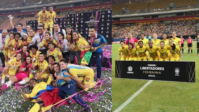 Imagenes de jugadoras de futbol femenino en un estadio