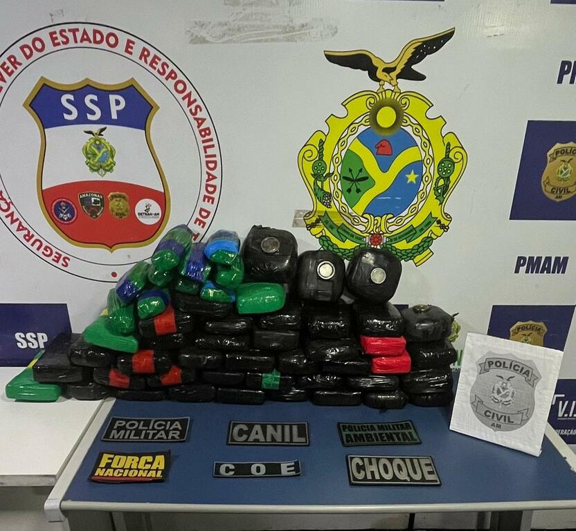 image for Mais de 54 quilos de cocaina e pasta base foram apreendidas no Amazonas
