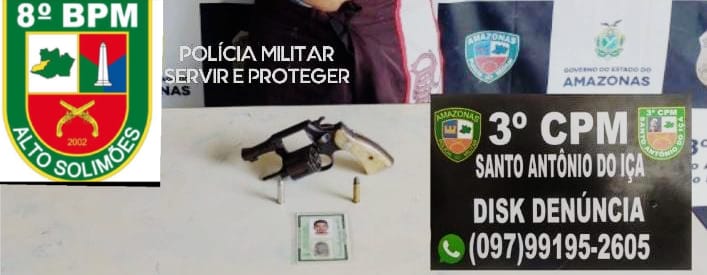 image for PM detém homem por porte ilegal de arma de fogo em Santo Antônio do Iça