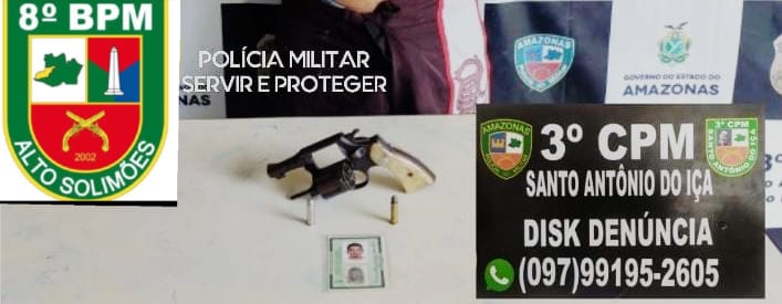 PM detém homem por porte ilegal de arma de fogo em Santo Antônio do Iça image for PM detém homem por porte ilegal de arma de fogo em Santo Antônio do Iça