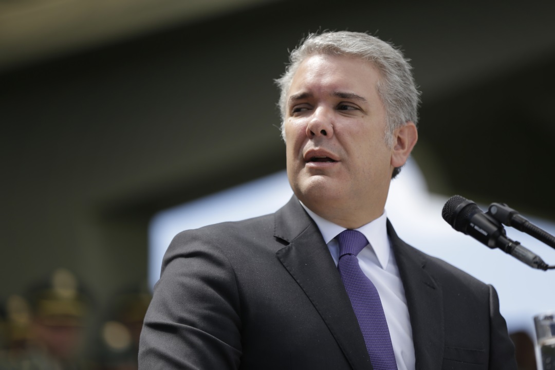 Presidente Ivan duque en un discurso