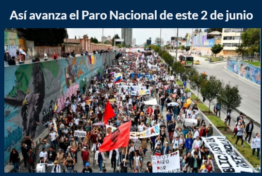 Miércoles / Así avanza el Paro Nacional de este 2 de junio image for Miércoles / Así avanza el Paro Nacional de este 2 de junio