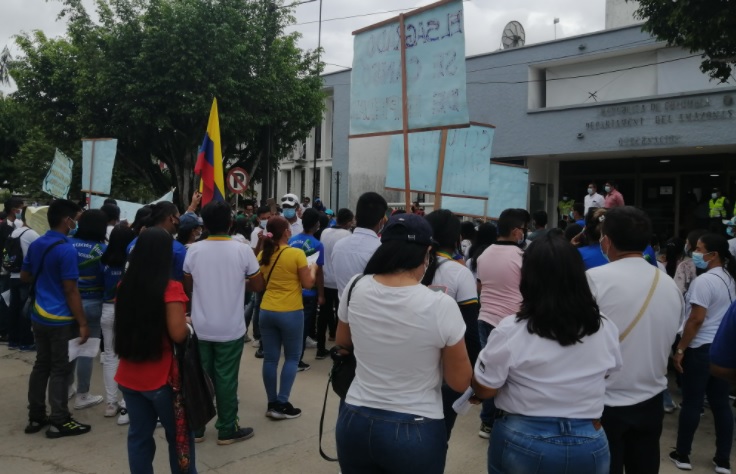 image for Marcha pacífica por en obra del colegio Sagrado Corazón