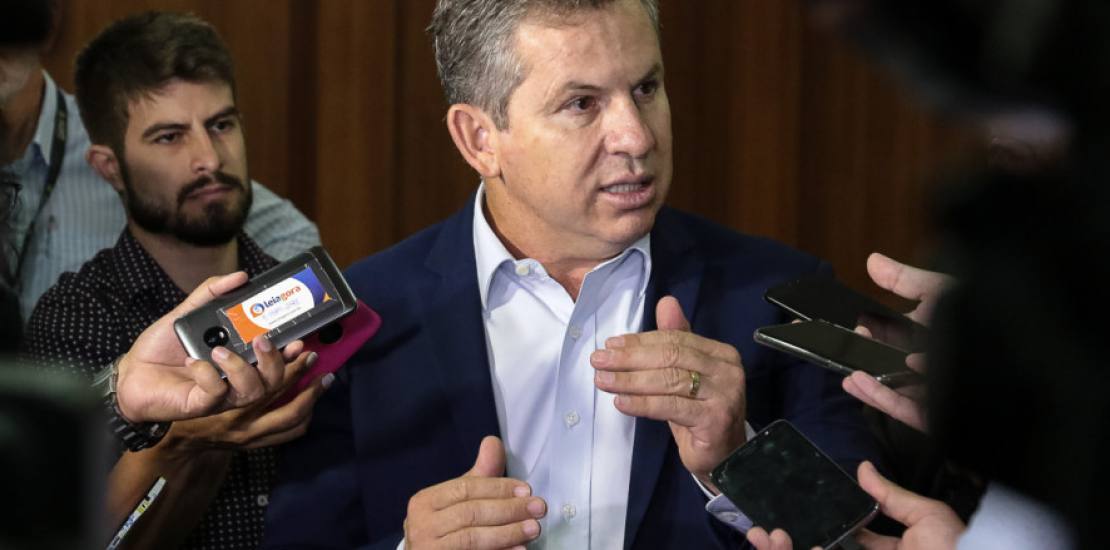 Governador de Mato Grosso na conferencia de imprensa
