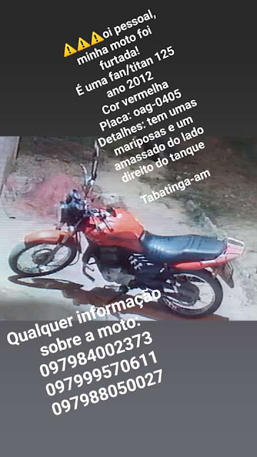 image for Proprietários procuram motocicleta roubada
