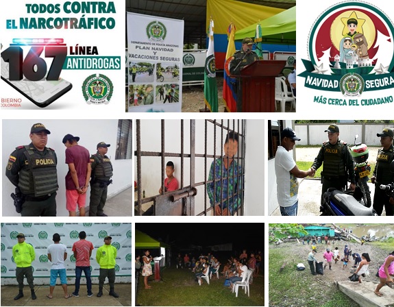 Collage de fotos de noticias de la policia