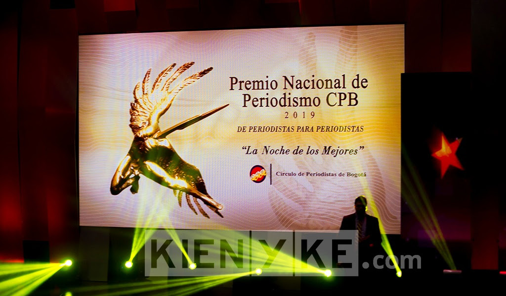Tarima de premicion en el Teatro Cafam la Floresta de Bogota