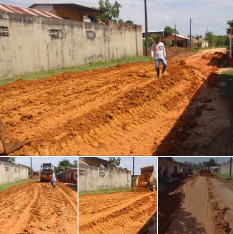 Trabalho de terraplangem na Rua Nova Jerusalem
