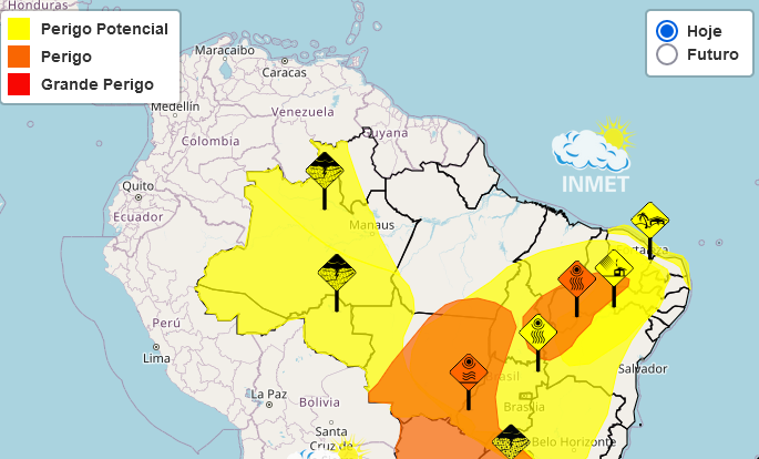 image for Inmet prevê chuvas intensas para Manaus