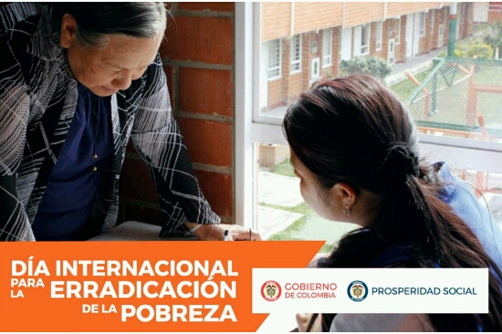 Programas para acelerar la reducción de la pobreza Imagen de una afro en una campaña del gobierno