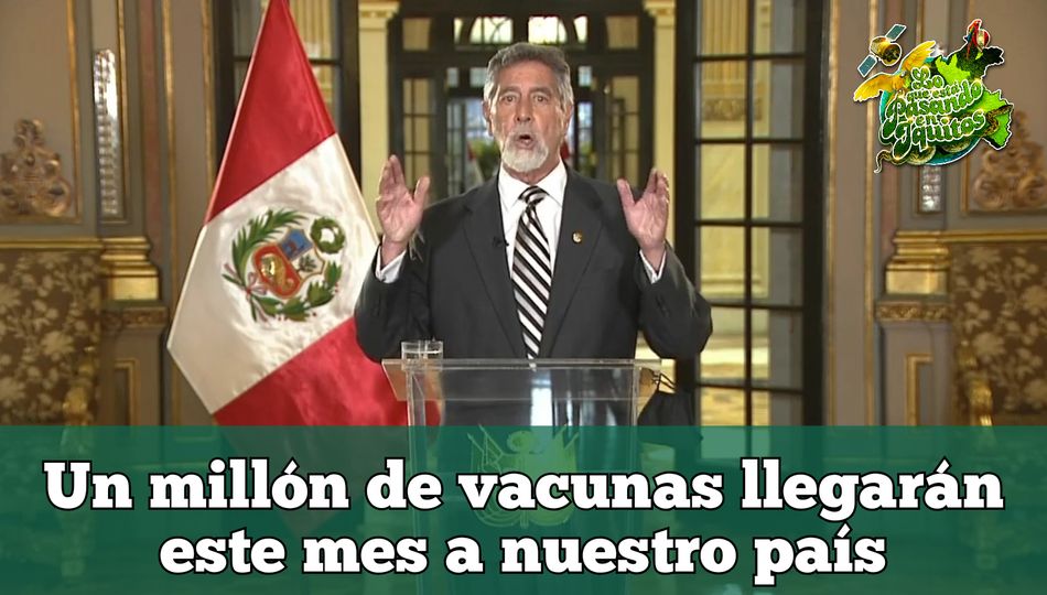image for Sagasti aseguró la llegada de 1 millón de dosis de la vacuna