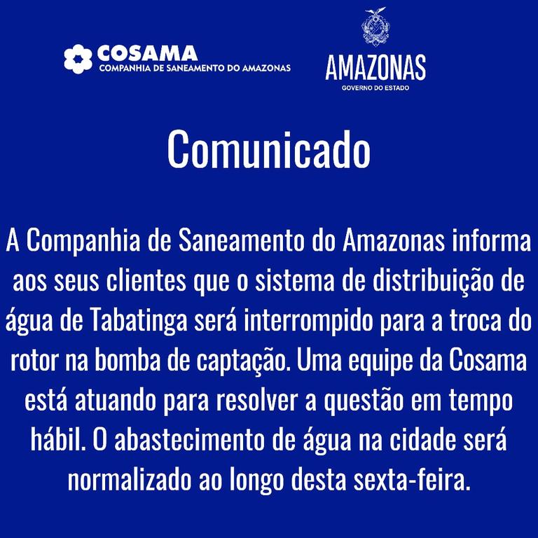 image for Distribuição de água será interrompido para a troca de bomba