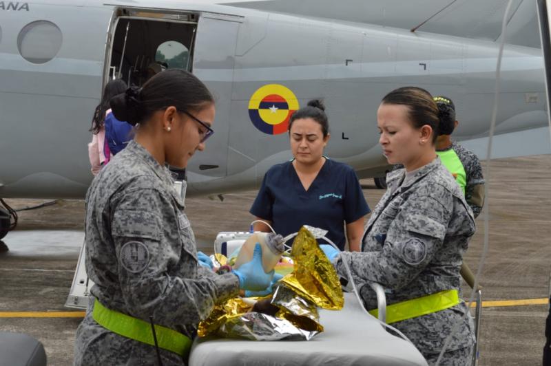 Salud de menor es salvaguardada por la Fuerza Aérea Colombiana en el Amazonas