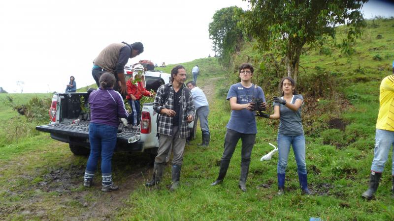 Carro con personas en la parte trasera