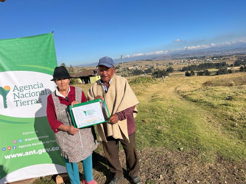 En Boyacá, 153 familias campesinas celebran porque ya  tienen los títulos de propiedad de sus tierras