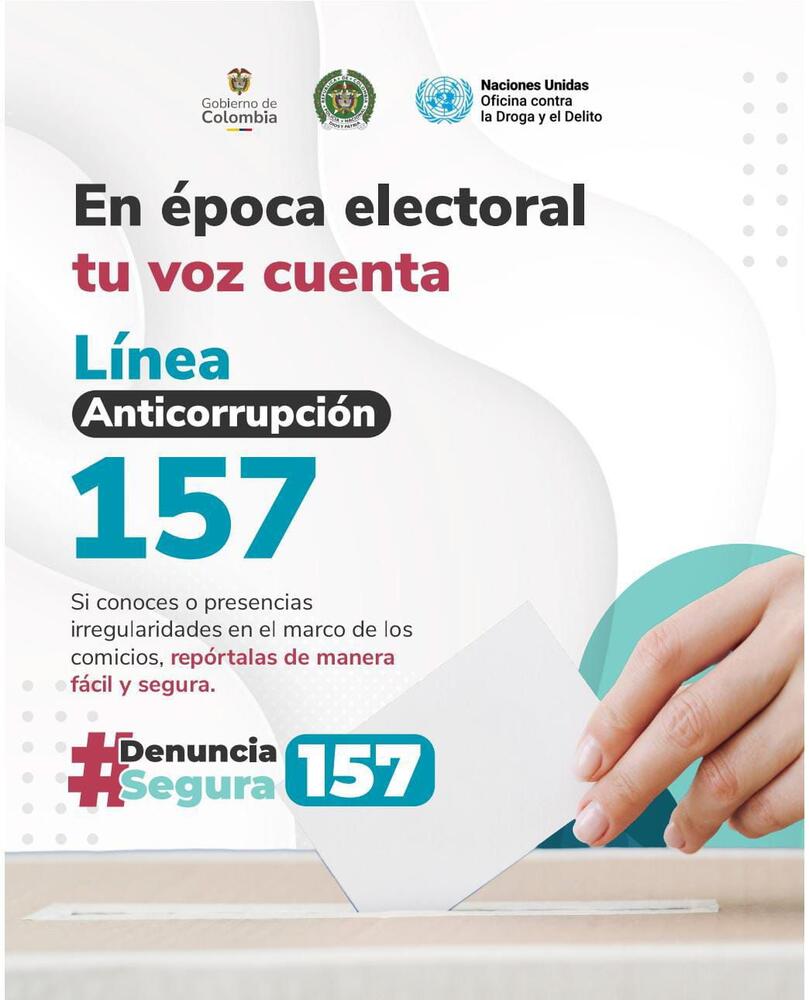 Policía Nacional invita a reportar irregularidades durante la jornada electoral.