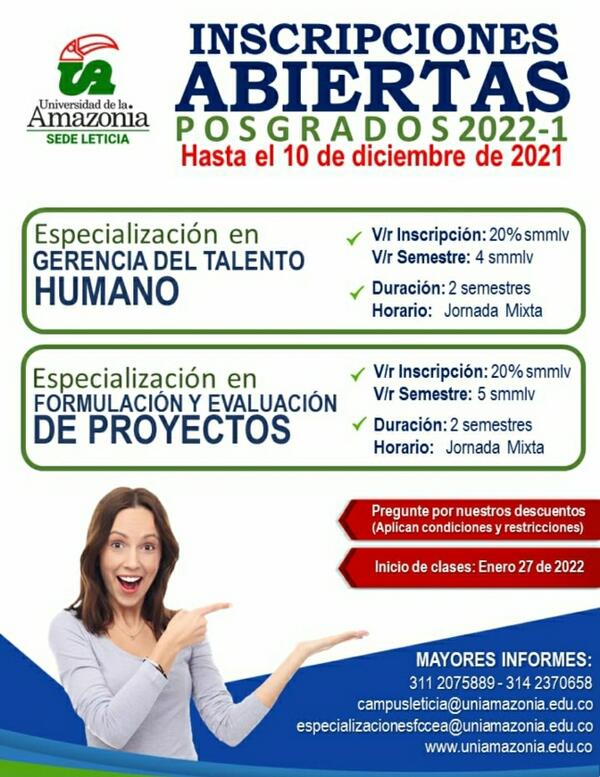ABIERTAS INSCRIPCIONES PARA POSGRADOS 2022 ABIERTAS INSCRIPCIONES PARA POSGRADOS 2022