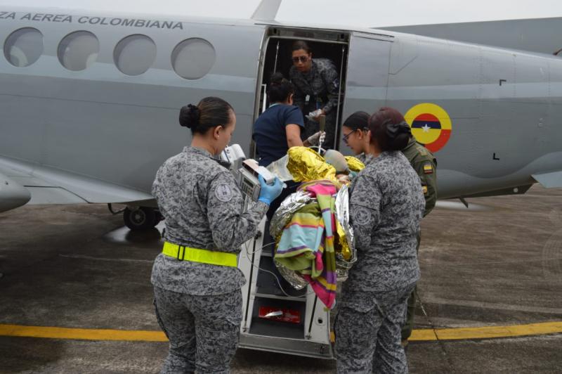 Salud de menor es salvaguardada por la Fuerza Aérea Colombiana en el Amazonas