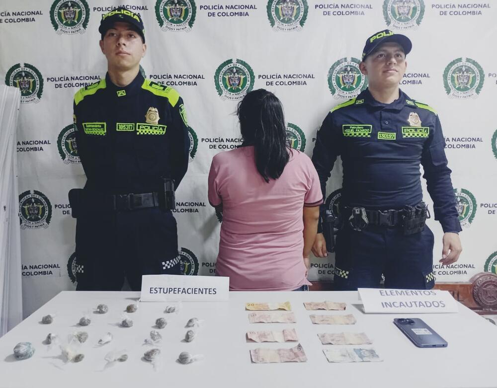 Captura de ciudadana por presunto delito de fabricación, tráfico y porte de estupefacientes